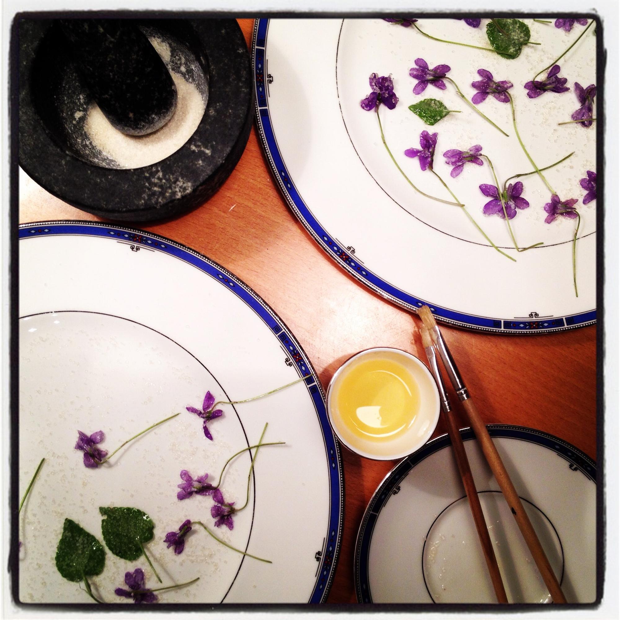 Collage of plated dishes and notes